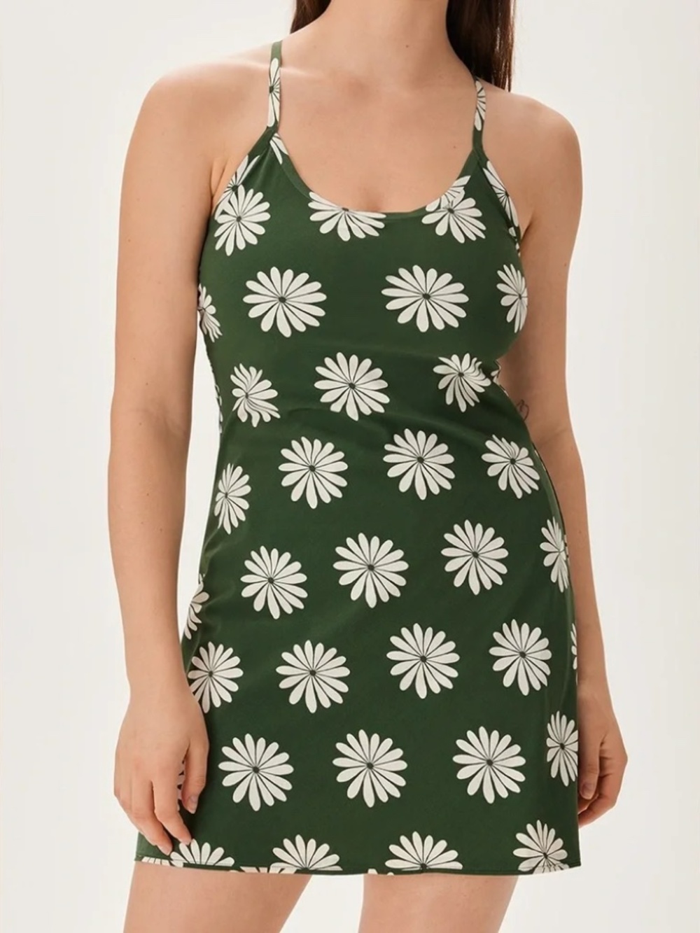 Outdoor Voices “The Exercise” Dress Evergreen Floral Print Sz Large